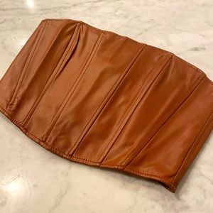 Zara vegan leather bustier